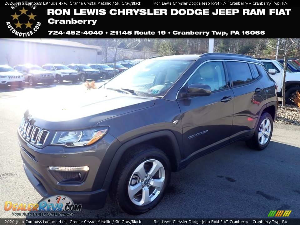 2020 Jeep Compass Latitude 4x4 Granite Crystal Metallic / Ski Gray/Black Photo #1