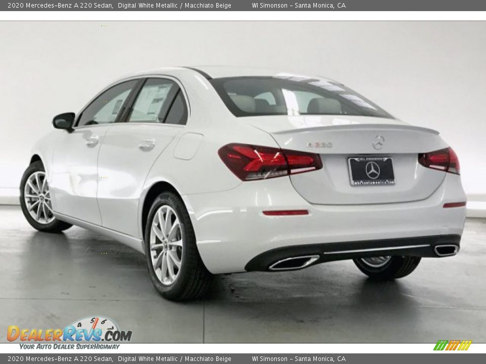 2020 Mercedes-Benz A 220 Sedan Digital White Metallic / Macchiato Beige Photo #2