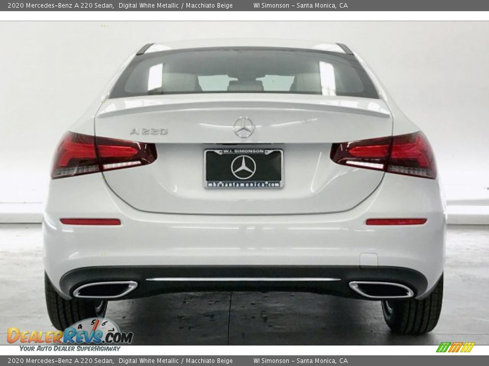 2020 Mercedes-Benz A 220 Sedan Digital White Metallic / Macchiato Beige Photo #3