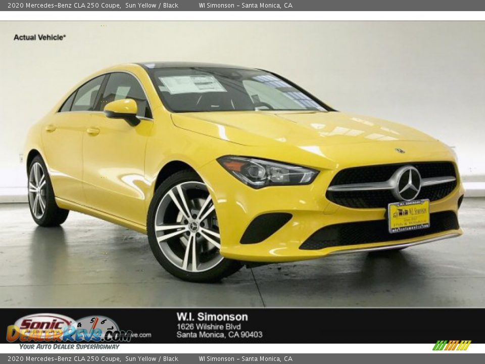 2020 Mercedes-Benz CLA 250 Coupe Sun Yellow / Black Photo #1