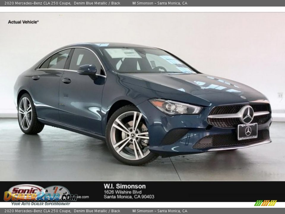 2020 Mercedes-Benz CLA 250 Coupe Denim Blue Metallic / Black Photo #1