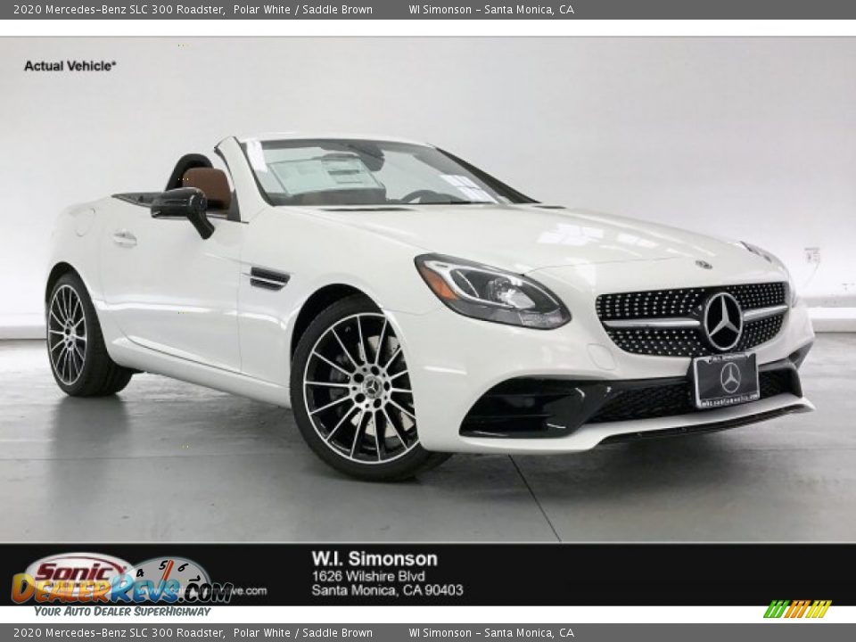 2020 Mercedes-Benz SLC 300 Roadster Polar White / Saddle Brown Photo #1