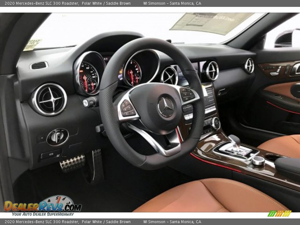 2020 Mercedes-Benz SLC 300 Roadster Polar White / Saddle Brown Photo #4