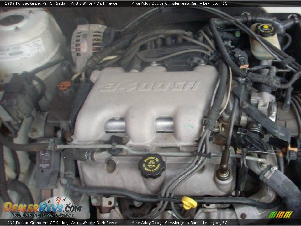 1999 Pontiac Grand Am GT Sedan Arctic White / Dark Pewter Photo #15