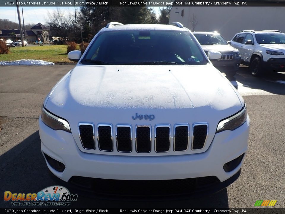 2020 Jeep Cherokee Latitude Plus 4x4 Bright White / Black Photo #8