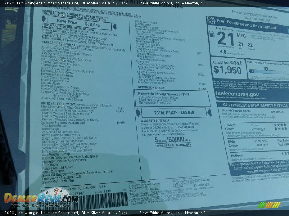 2020 Jeep Wrangler Unlimited Sahara 4x4 Billet Silver Metallic / Black Photo #31