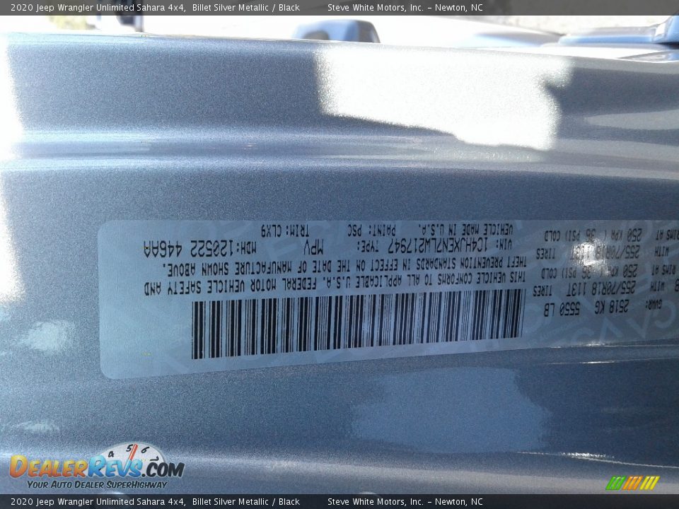 2020 Jeep Wrangler Unlimited Sahara 4x4 Billet Silver Metallic / Black Photo #33