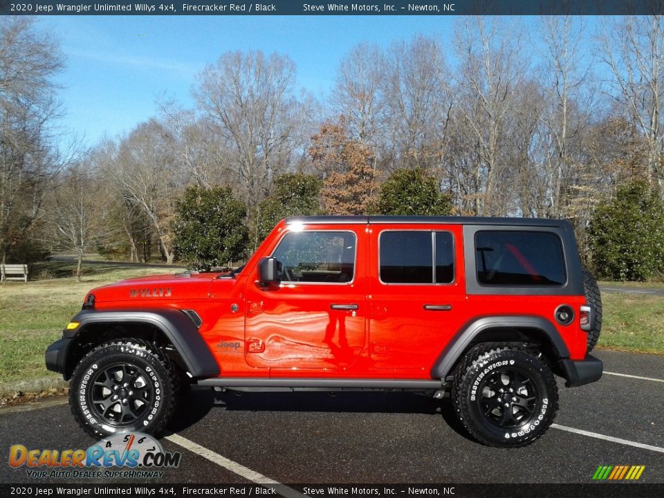 2020 Jeep Wrangler Unlimited Willys 4x4 Firecracker Red / Black Photo #1