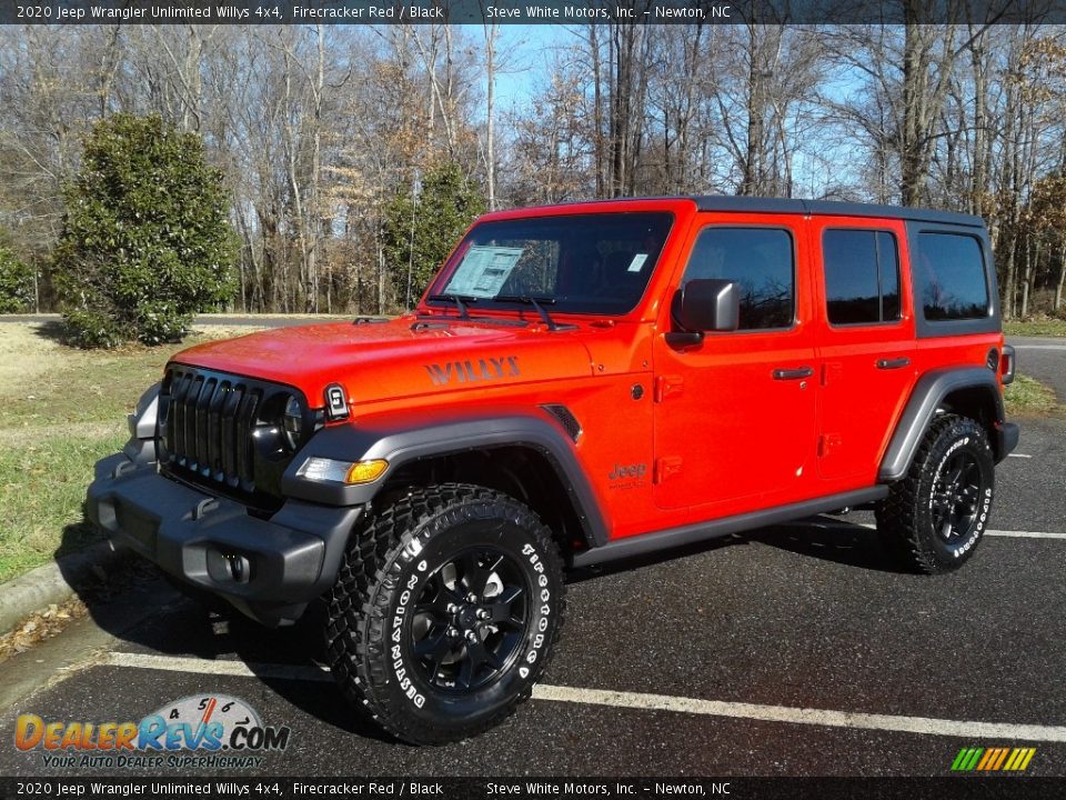 2020 Jeep Wrangler Unlimited Willys 4x4 Firecracker Red / Black Photo #2