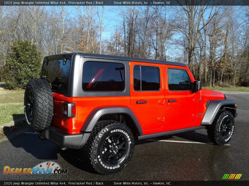 2020 Jeep Wrangler Unlimited Willys 4x4 Firecracker Red / Black Photo #6