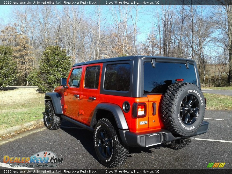 2020 Jeep Wrangler Unlimited Willys 4x4 Firecracker Red / Black Photo #8