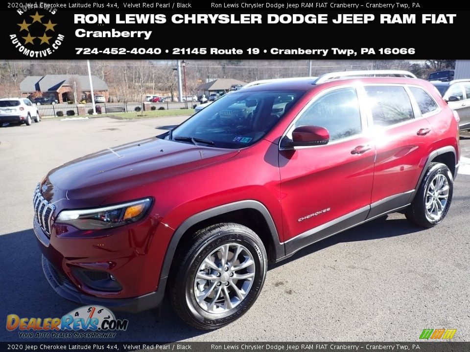 2020 Jeep Cherokee Latitude Plus 4x4 Velvet Red Pearl / Black Photo #1