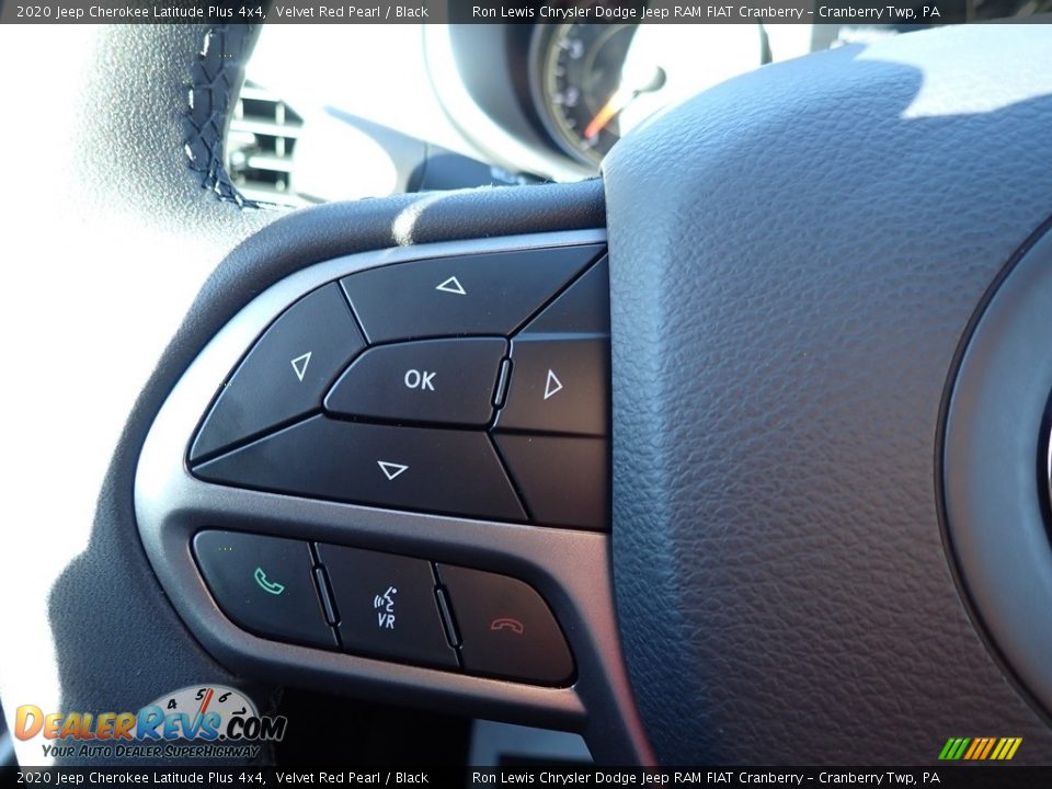 2020 Jeep Cherokee Latitude Plus 4x4 Velvet Red Pearl / Black Photo #19