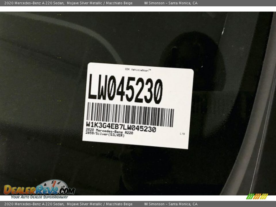 2020 Mercedes-Benz A 220 Sedan Mojave Silver Metallic / Macchiato Beige Photo #11