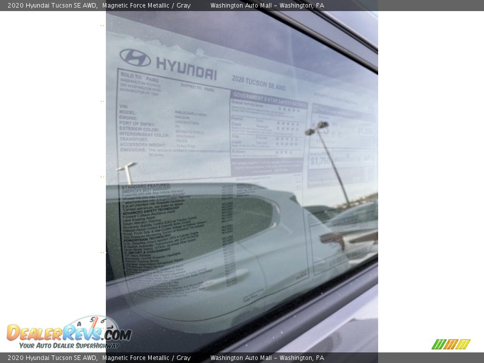 2020 Hyundai Tucson SE AWD Magnetic Force Metallic / Gray Photo #16