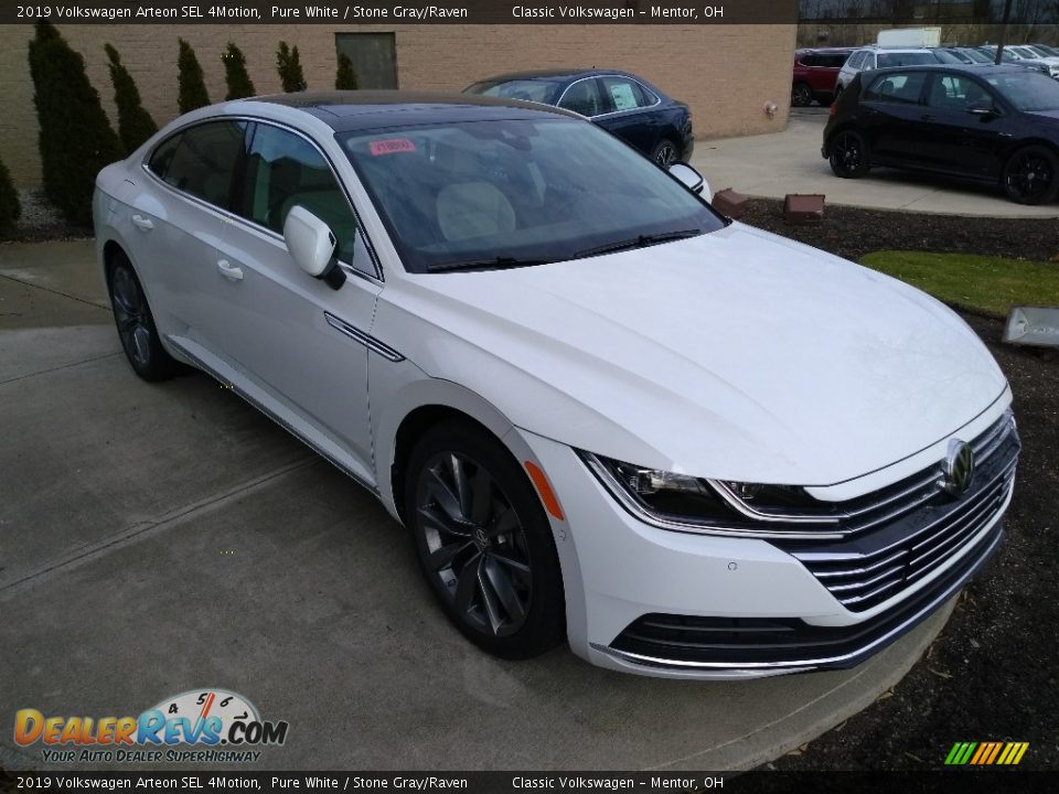 2019 Volkswagen Arteon SEL 4Motion Pure White / Stone Gray/Raven Photo #1