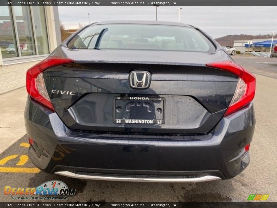 2020 Honda Civic LX Sedan Cosmic Blue Metallic / Gray Photo #6