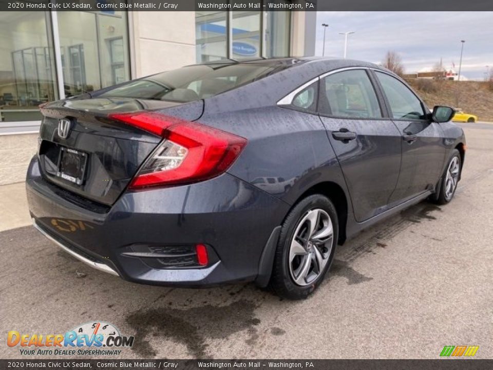 2020 Honda Civic LX Sedan Cosmic Blue Metallic / Gray Photo #7