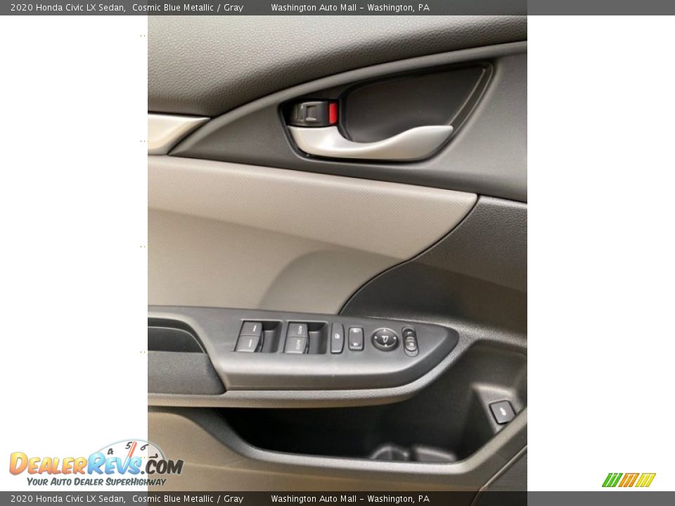 2020 Honda Civic LX Sedan Cosmic Blue Metallic / Gray Photo #11
