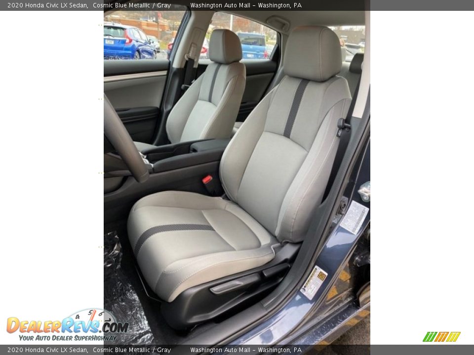 2020 Honda Civic LX Sedan Cosmic Blue Metallic / Gray Photo #14