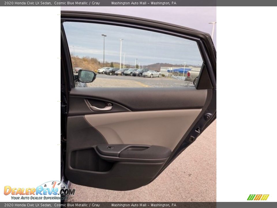 2020 Honda Civic LX Sedan Cosmic Blue Metallic / Gray Photo #22