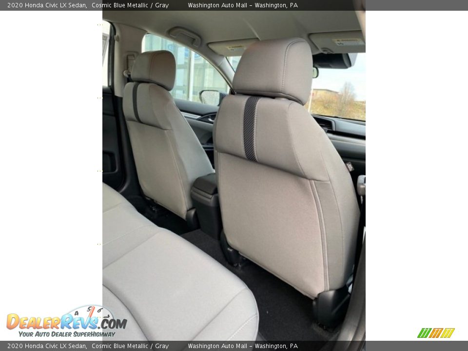 2020 Honda Civic LX Sedan Cosmic Blue Metallic / Gray Photo #24