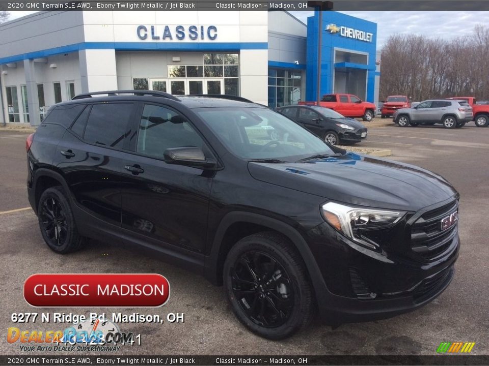 2020 GMC Terrain SLE AWD Ebony Twilight Metallic / Jet Black Photo #1