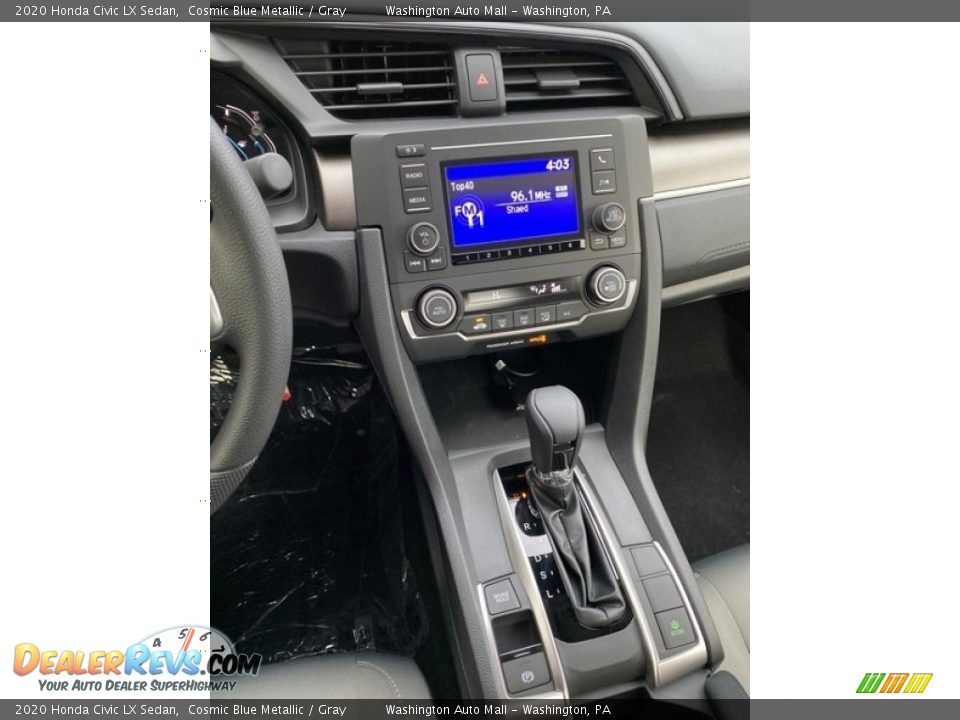 2020 Honda Civic LX Sedan Cosmic Blue Metallic / Gray Photo #30