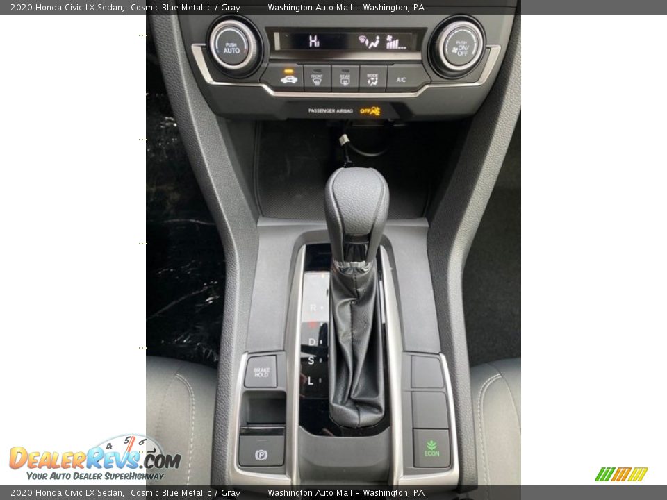 2020 Honda Civic LX Sedan Cosmic Blue Metallic / Gray Photo #32