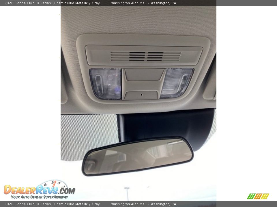2020 Honda Civic LX Sedan Cosmic Blue Metallic / Gray Photo #35