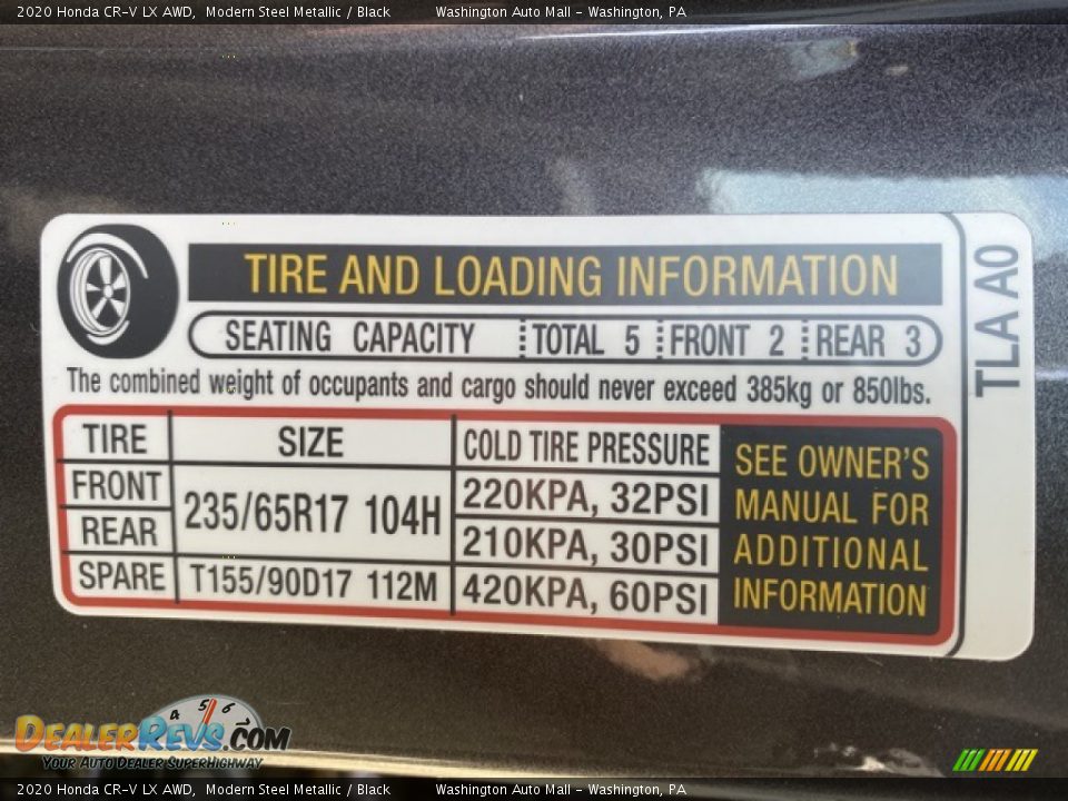 2020 Honda CR-V LX AWD Modern Steel Metallic / Black Photo #8