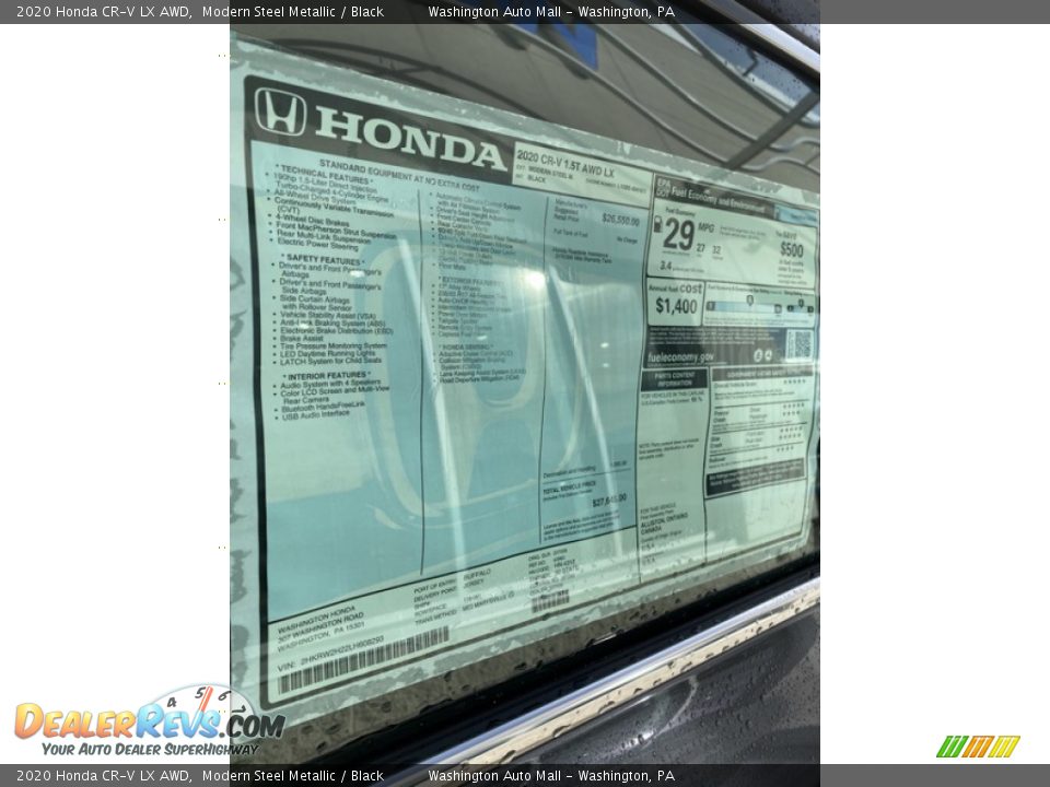 2020 Honda CR-V LX AWD Modern Steel Metallic / Black Photo #15