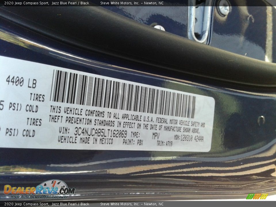 2020 Jeep Compass Sport Jazz Blue Pearl / Black Photo #31