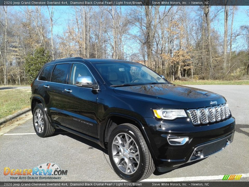2020 Jeep Grand Cherokee Overland 4x4 Diamond Black Crystal Pearl / Light Frost/Brown Photo #4