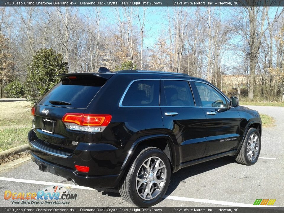 2020 Jeep Grand Cherokee Overland 4x4 Diamond Black Crystal Pearl / Light Frost/Brown Photo #6