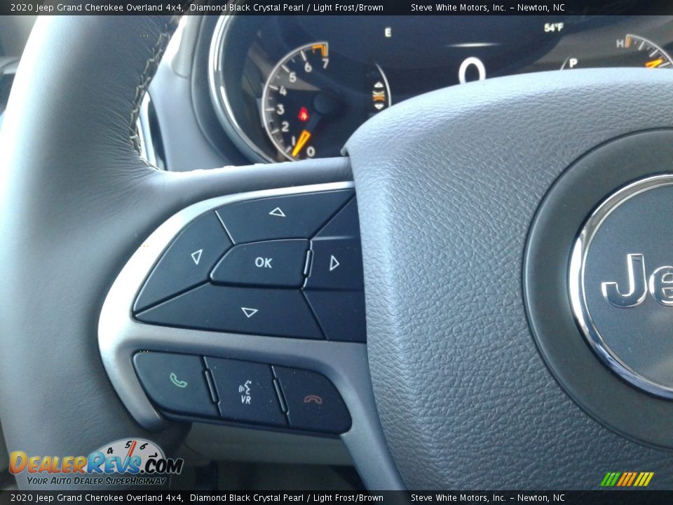 2020 Jeep Grand Cherokee Overland 4x4 Diamond Black Crystal Pearl / Light Frost/Brown Photo #22