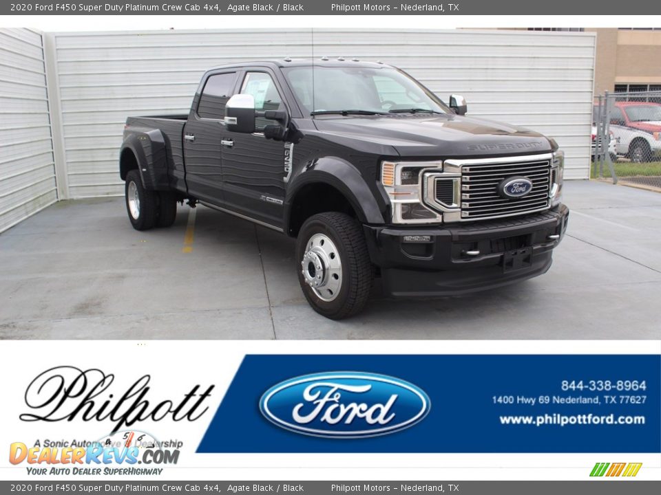 2020 Ford F450 Super Duty Platinum Crew Cab 4x4 Agate Black / Black Photo #1