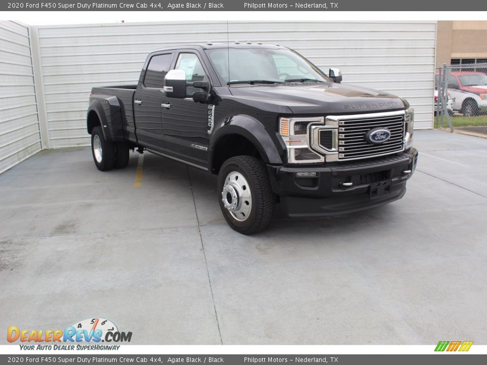 2020 Ford F450 Super Duty Platinum Crew Cab 4x4 Agate Black / Black Photo #2