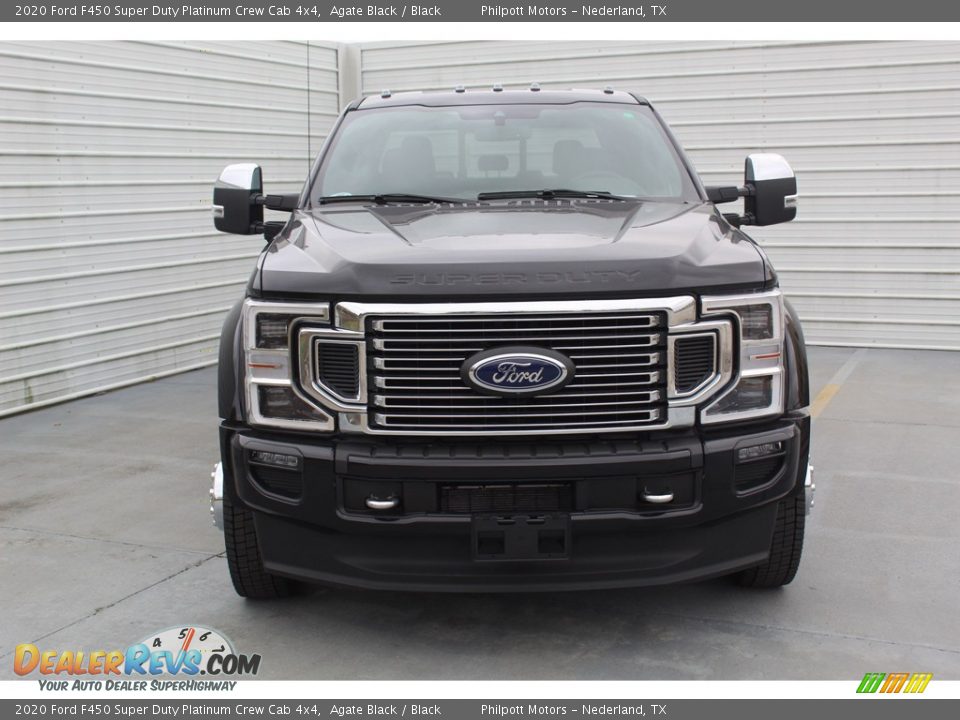 2020 Ford F450 Super Duty Platinum Crew Cab 4x4 Agate Black / Black Photo #3