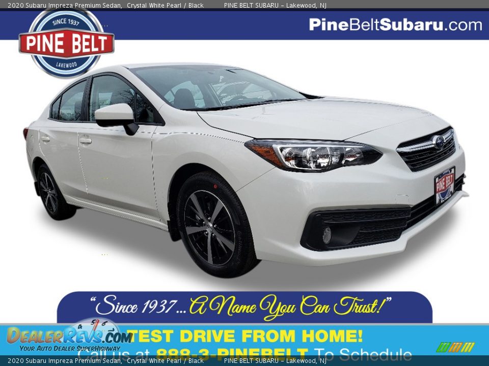 2020 Subaru Impreza Premium Sedan Crystal White Pearl / Black Photo #1