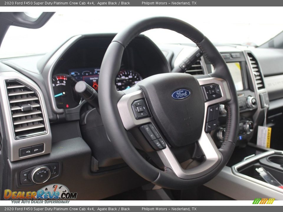 2020 Ford F450 Super Duty Platinum Crew Cab 4x4 Agate Black / Black Photo #13
