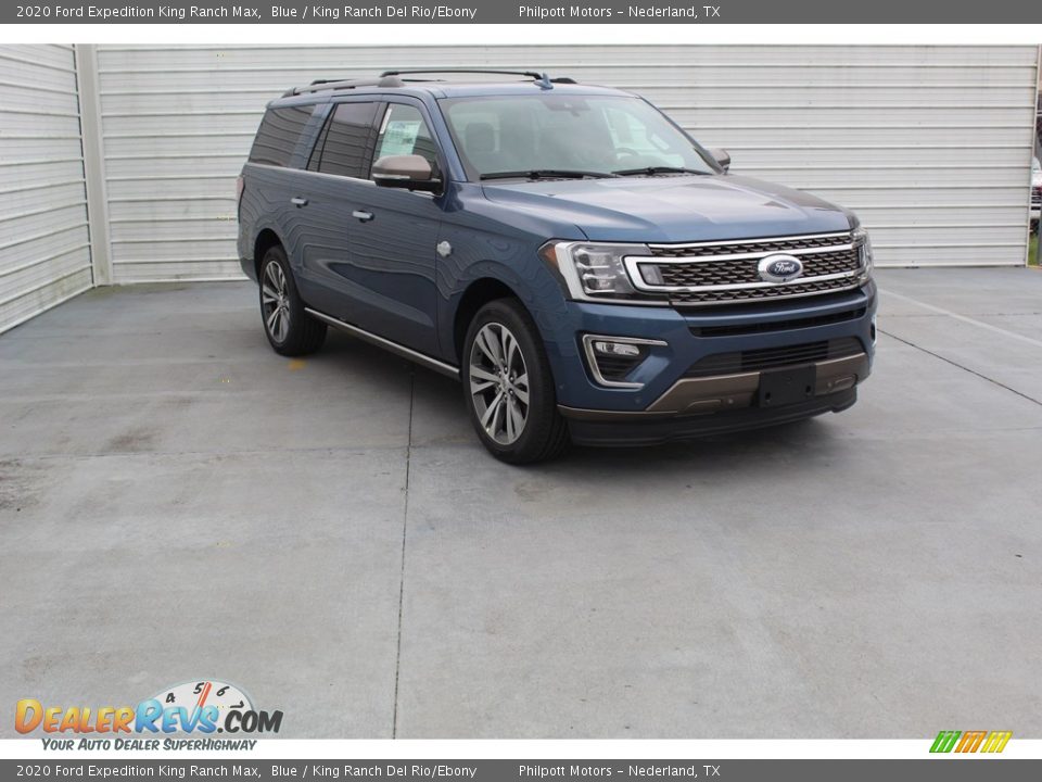 2020 Ford Expedition King Ranch Max Blue / King Ranch Del Rio/Ebony Photo #2
