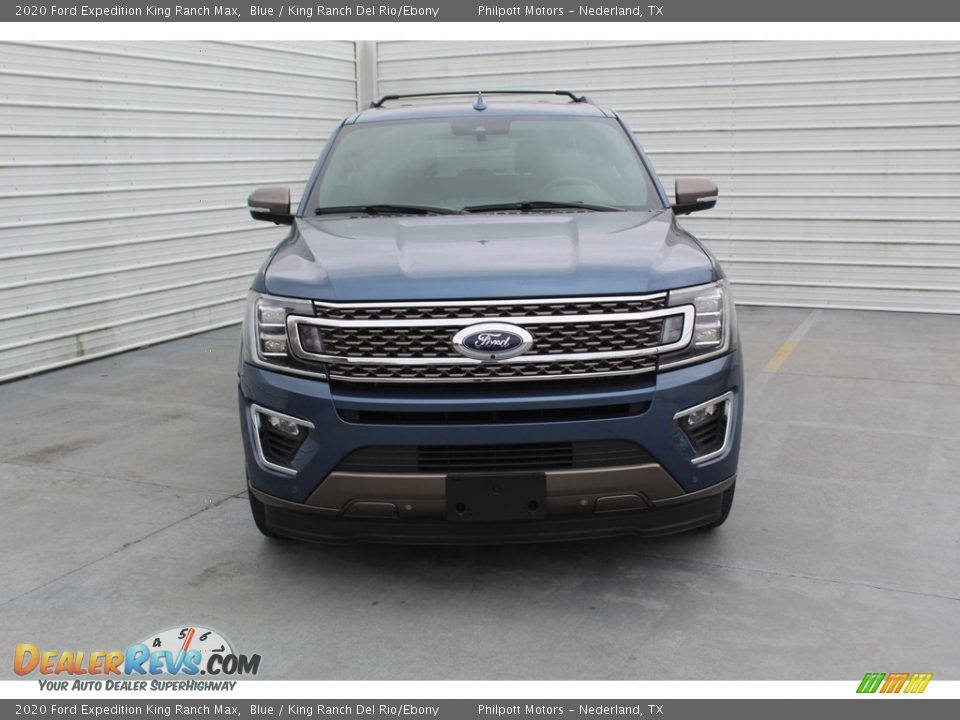 2020 Ford Expedition King Ranch Max Blue / King Ranch Del Rio/Ebony Photo #3