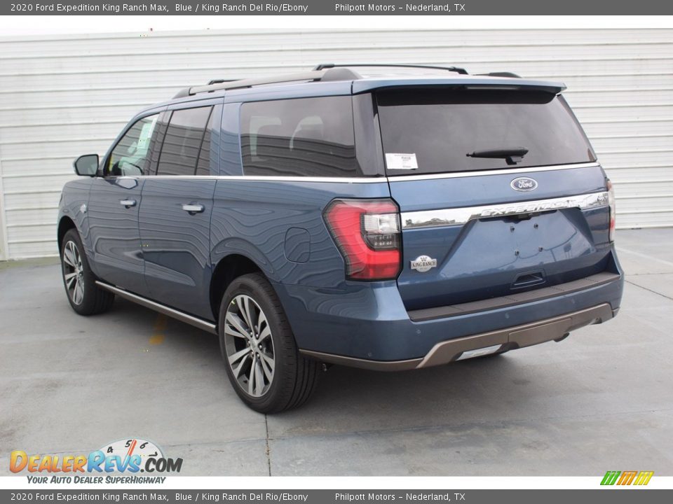 2020 Ford Expedition King Ranch Max Blue / King Ranch Del Rio/Ebony Photo #6