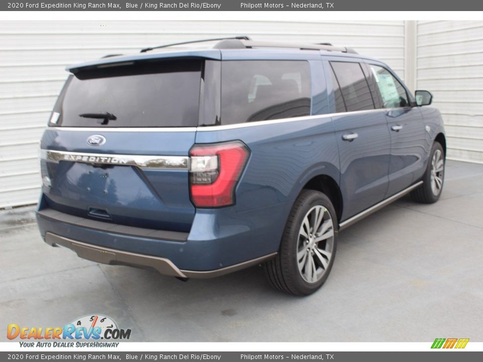 2020 Ford Expedition King Ranch Max Blue / King Ranch Del Rio/Ebony Photo #8