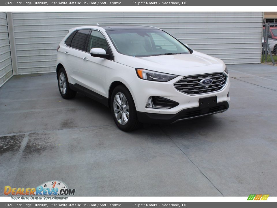 2020 Ford Edge Titanium Star White Metallic Tri-Coat / Soft Ceramic Photo #2