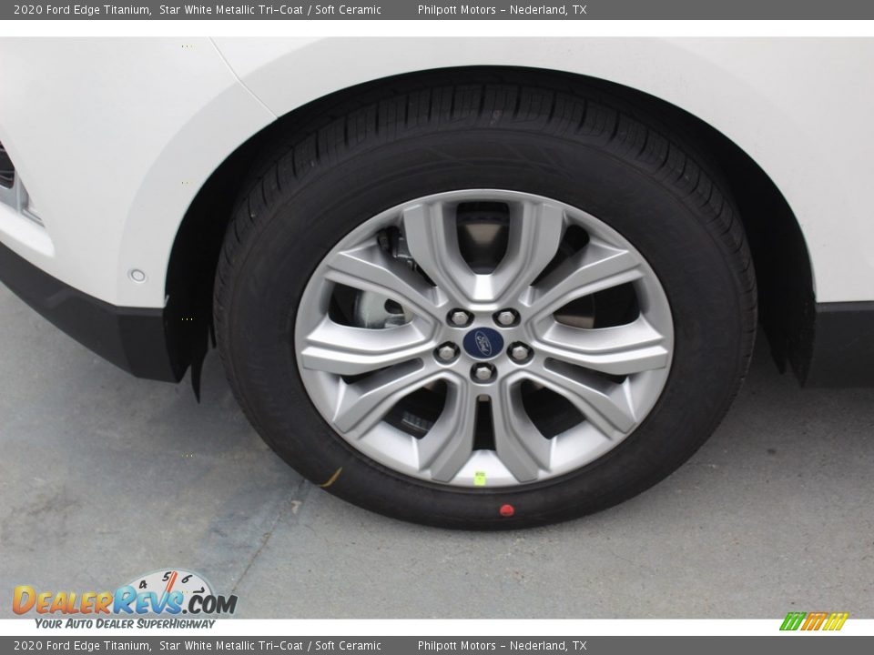 2020 Ford Edge Titanium Star White Metallic Tri-Coat / Soft Ceramic Photo #5