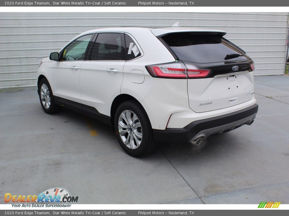 2020 Ford Edge Titanium Star White Metallic Tri-Coat / Soft Ceramic Photo #6
