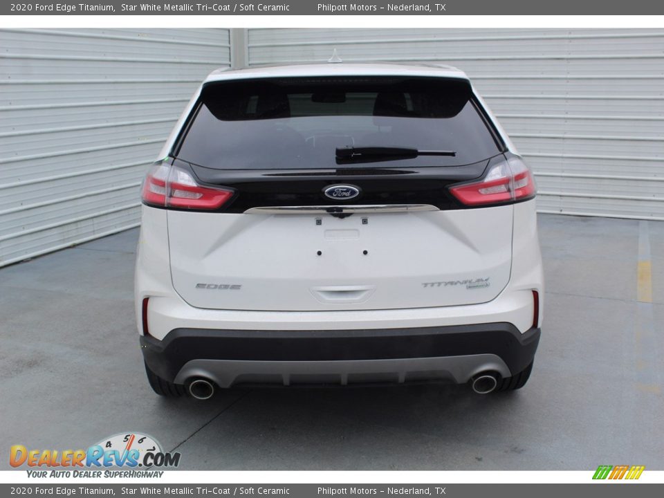 2020 Ford Edge Titanium Star White Metallic Tri-Coat / Soft Ceramic Photo #7