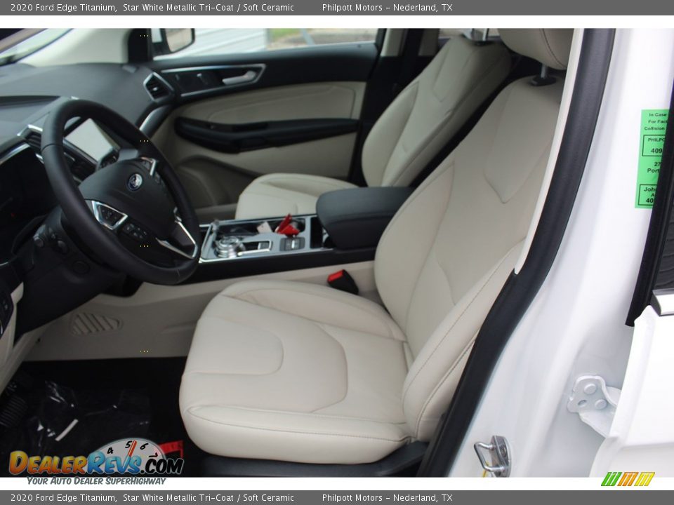 2020 Ford Edge Titanium Star White Metallic Tri-Coat / Soft Ceramic Photo #10